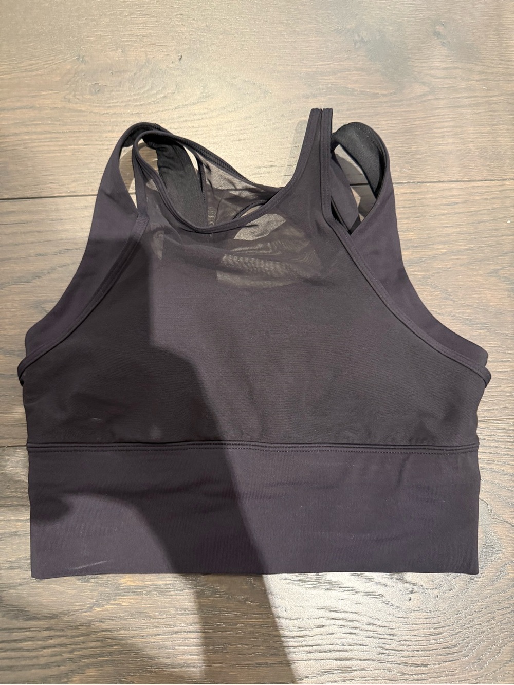 lululemon athletica Black High-Neck Sports Bra with Mesh Back